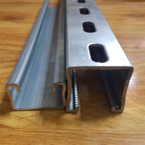 太阳能光伏支架热浸锌C型钢41*41*2.5加厚冲孔镀锌重型C型钢