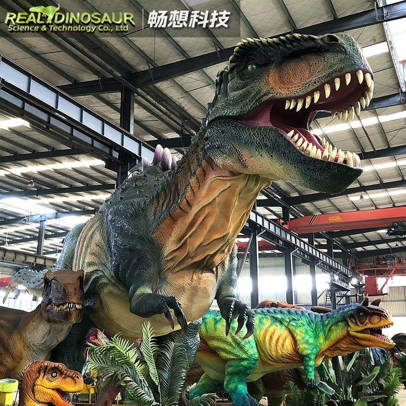 景区项目大型机械仿真恐龙模型制作15米长南方巨兽龙恐龙机模