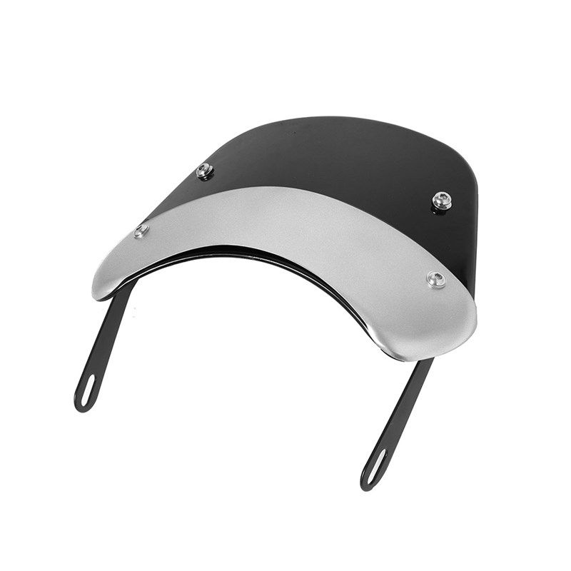 摩托车电动车小牛改装大灯挡风玻璃罩 复古前照大灯通用挡风板