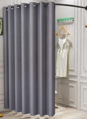 服装AL101313店C型试衣帘间帘门更衣室帘子简易墙角换衣间换布衣s