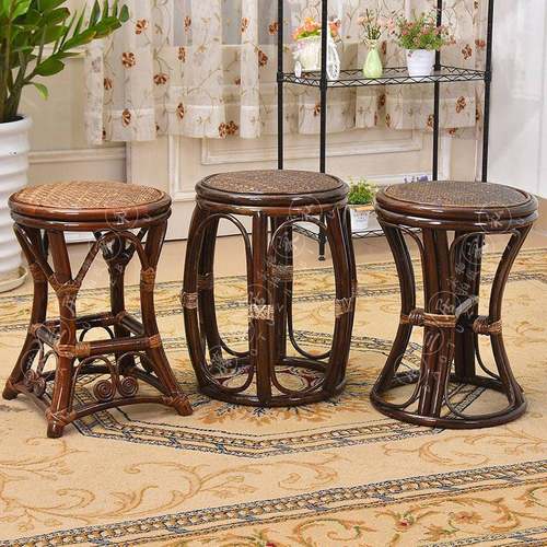 儿真藤藤编鼓凳藤凳小子藤椅子圆凳园凳童酒店荼楼矮无品牌/凳子