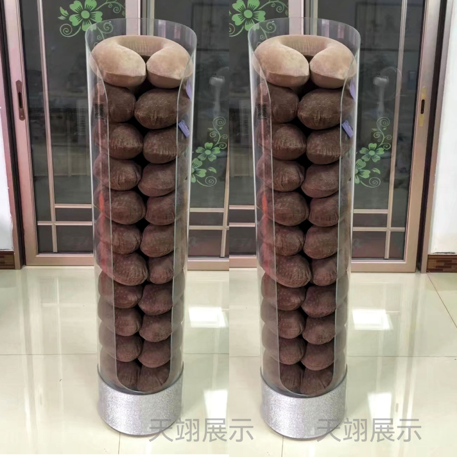 亚克力U型颈枕飞机头枕展示柜