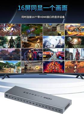 腾联（TE13704）CINK画面分割dnf分屏器4器~16L口hdmi高清4k监控