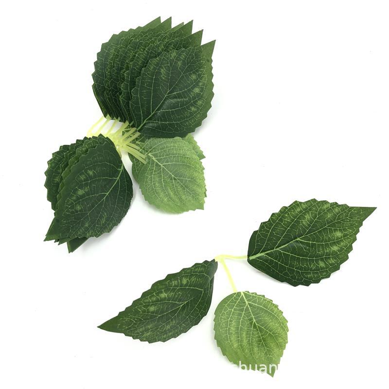 仿真三叉茶树叶丝印射骨叶配件