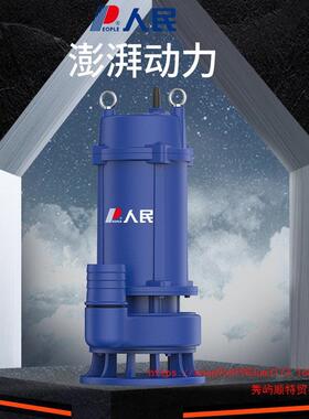 人电器潜水泵污水泵220V家用小型抽水泥沙化粪UTU池农用民污泵3排