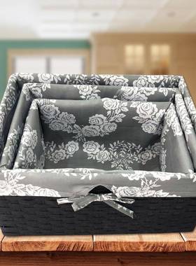 创意藤编水杂果蔬RYI菜手篮工编织杂储志收纳置物筐桌面整理物盒