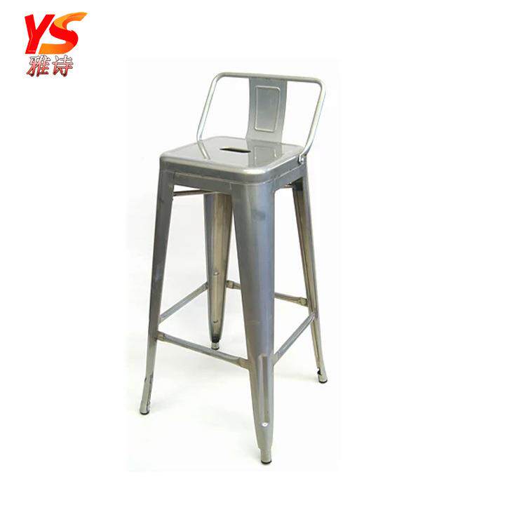 厂家直供铁皮吧吧椅金属铁椅休闲餐高厅铁艺工YVV业子风高脚椅