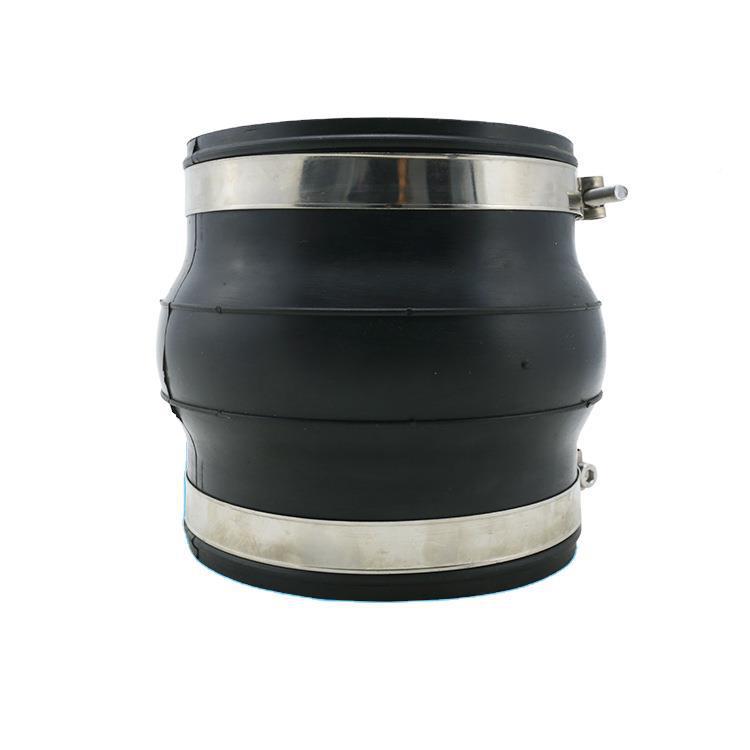 不锈钢管卡箍式柔性卡橡胶软接头箍连NHY接可曲挠橡胶软连接胶接