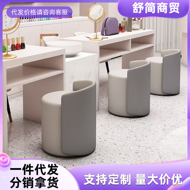 小靠背椅厂家批发化妆凳布艺休闲凳沙发凳矮圆凳女生卧室化妆凳子