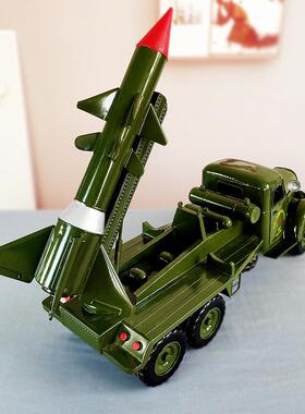 复型古铁艺18817卡车模摆面件老解放牌汽车发火箭射车手工桌道具