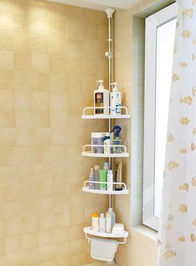 转角置物免墙打孔三角浴室架落地卫立生间角顶天无品牌/地分层收