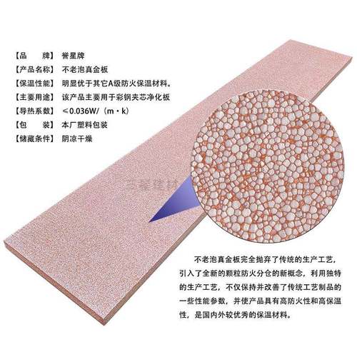 保真温金温板不老泡净化夹芯板泡沫板材热固型外QUQ墙保聚芯苯板