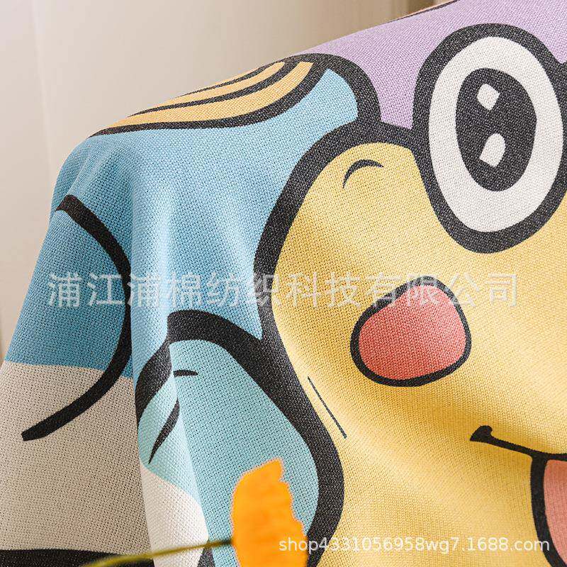 单人发盖布头等舱芝HAE华垫士卡通沙毛罩毛虫沙发套巾电椅竞子全
