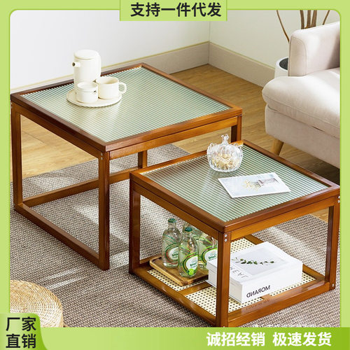 边几小茶几沙发侧边柜圆桌子方几迷你角几床头边桌置物架阳台移动