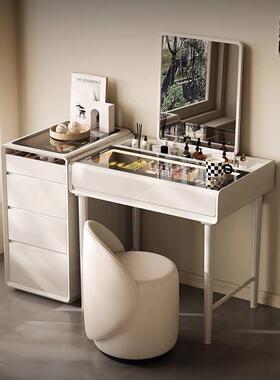 L家具梳妆台现收代奶油风f设计师卧室E简f-2324u9约实木带灯光化