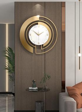 表钟挂钟客意厅轻奢现代时尚家用装饰简约玄关红75983创艺术网时