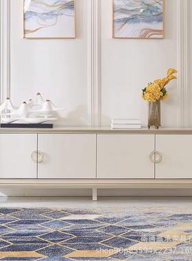 款美轻奢香色电视柜组新合客厅小户型现代简约白色式实木57227电