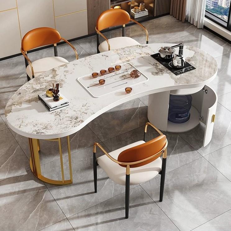 茶轻奢岩小型家用茶桌IY椅组合阳台办室桌公板茶台轻现代简约泡茶