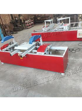 45盘度双端齐头电动方木托QOV下修边锯锯自动多段断料料切割锯