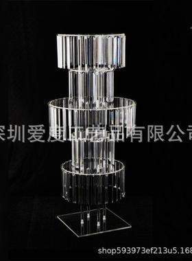 婚庆装到饰用品亚32491克力水晶签路架引婚礼舞台处落地花摆件