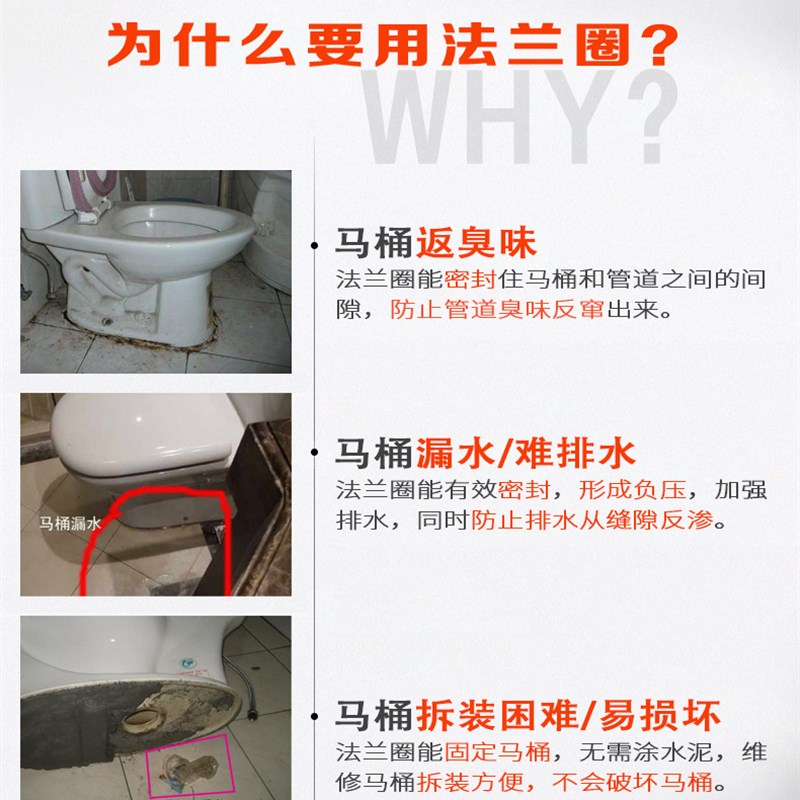 马桶密封圈加厚橡胶底座通用坐厕法兰座便器下水配件防臭味防渗漏