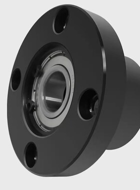 轴承座组件钢制固定支座圆法兰双轴承座BFP01 BGRBB6204 带座轴承