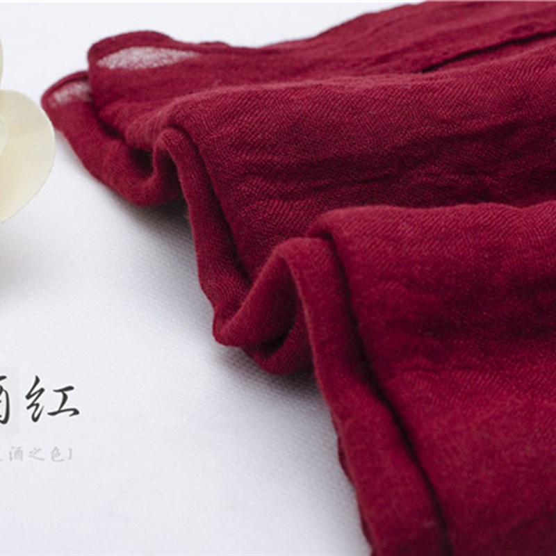 秋冬超大纯色棉麻围巾 韩版长款森女文艺围巾披肩两用 超大围巾