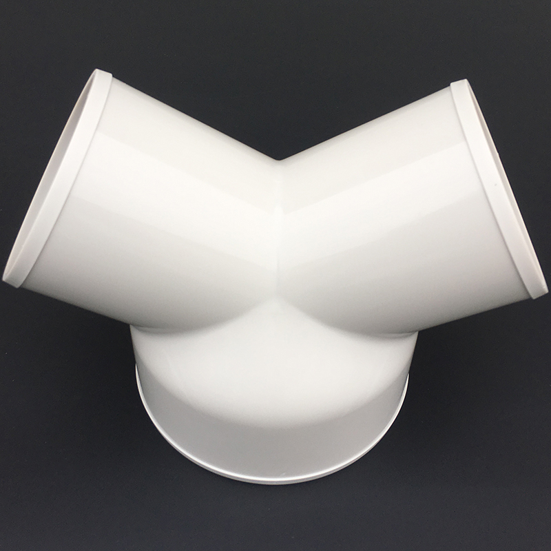 排风管Y型150转100变径三通接口新风系统配件塑料abs通风管道接头