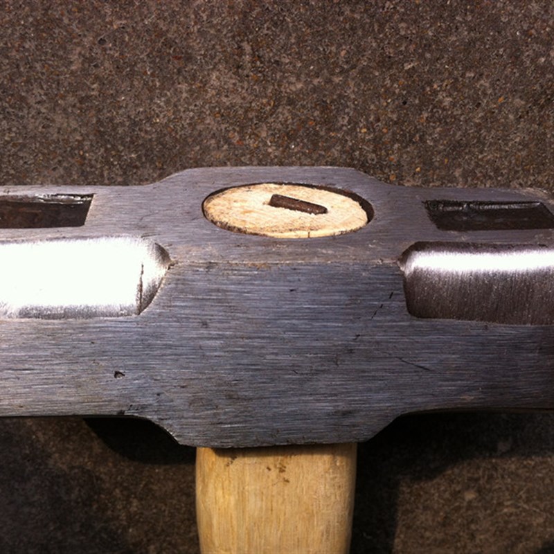 4磅榔头 4P榔头 方锤 铁锤 木柄锤 石工锤 带柄 方头锤子八角锤头