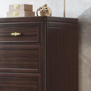 乌金木新中实木六式 斗家用客收厅卧室纳柜边柜柜储物抽EXP屉实木