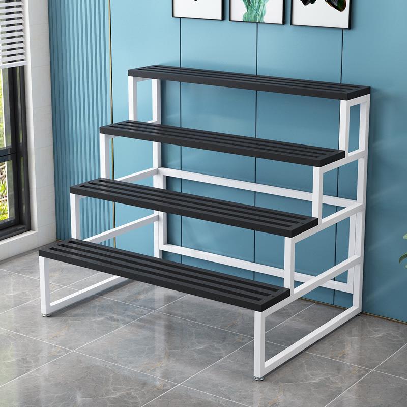 钢置花架物架阳全台落地式客厅新款阶梯带轮户外HGY庭架院多肉花