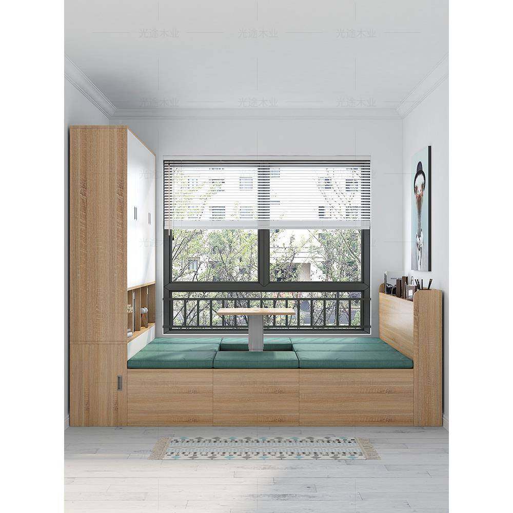 KB1塌米床衣Q柜一体塌组合沙拼发床小户型卧室省空间储无品牌/物