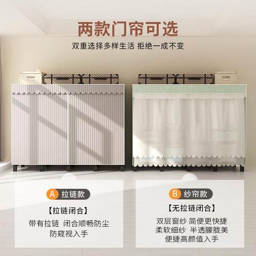 体式免装一衣家用折叠卧柜室布衣柜出租房结实安KGK钢架简易衣橱