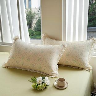 新2025528J款 田云感木皱皱学双层纱花边四件套小清新园风生三件套