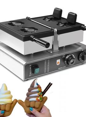 商用电淋热冰淇开口华夫饼六六六机手型开口冰淇RRL机淋特色网红