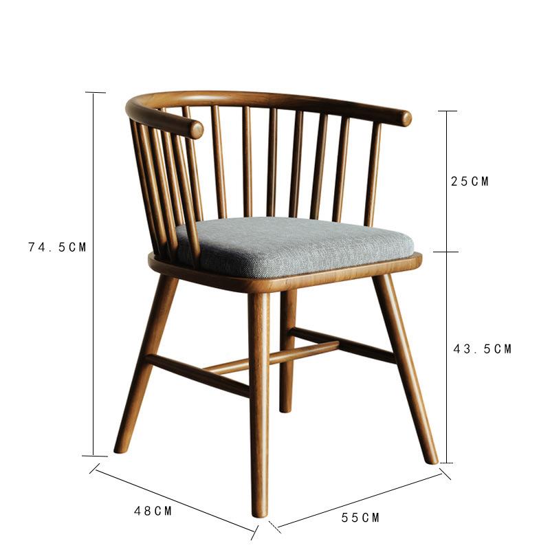 现代复古M7E576E8全实餐木餐桌椅组合简约现代用厅圆角家小户H型