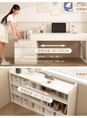 转角书桌书架一体型电脑桌学EXU生L家学习桌化妆桌椅桌卧子女用生