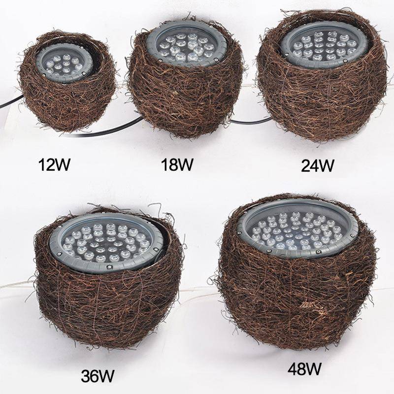 D户外防水鸟窝灯七彩4W8投光灯绿化L公园照树园林HJIE亮化射树鸟