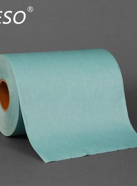 8DQU大105绿长条压花卷无尘色擦拭纸工0业大卷无尘纸除尘纸吸油吸