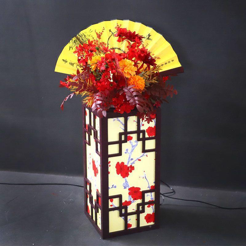 新款中式结婚全婚路庆中式路引置道具舞套台背景布梅花灯光引CD20