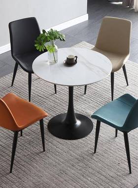 会客郁金办公公休郁金香轻合圆阳板接待桌小休洽谈闲奢桌无品牌/