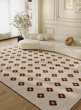 法式轻奢油奶系地客厅沙发垫茶几毯卧室AWI床边地面毯质感圈绒防