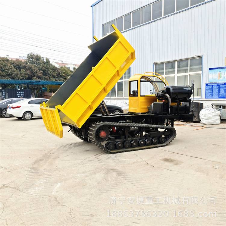 松软草原履带运输车 10吨爬山虎自卸车 后置放料口混凝土运输车