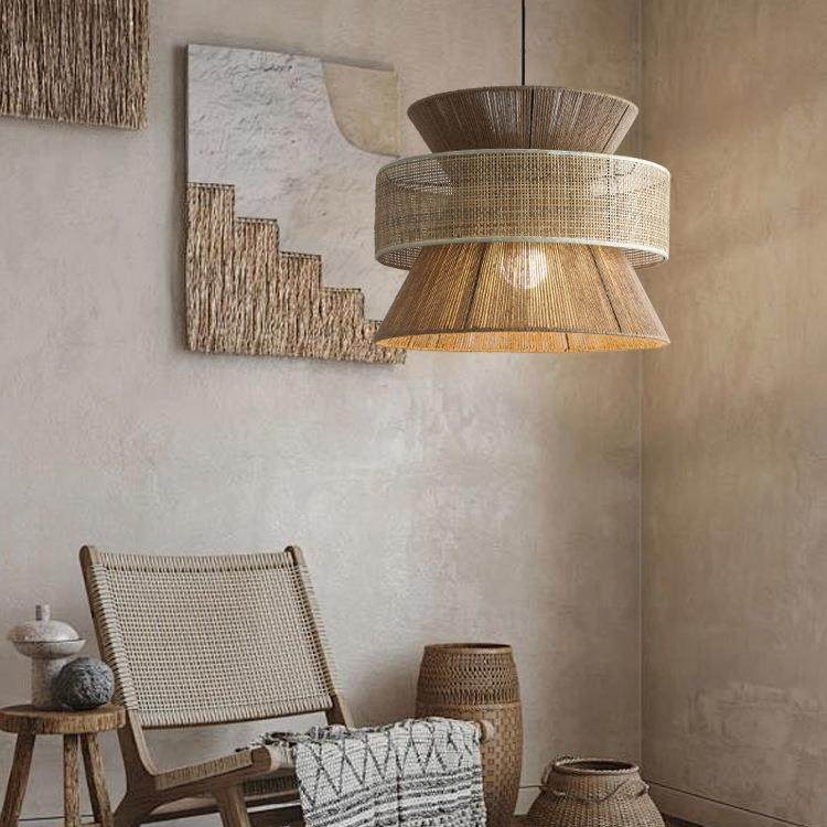 日式麻绳吊灯藤中茶古室921民宿编灯南亚复古餐东厅卧室藤艺灯,家装灯饰光源,智能吊灯,淘宝优惠券,粉丝福利购,淘宝优惠卷