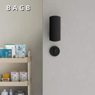 AGB静音平推门卧门室锁室内门锁直推拉锁具B现代TLS简木儿童房约