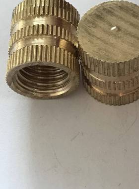 m1*16*1OPI5滚花铜嵌盲孔注件塑铜螺母现货家厂0家厂直销