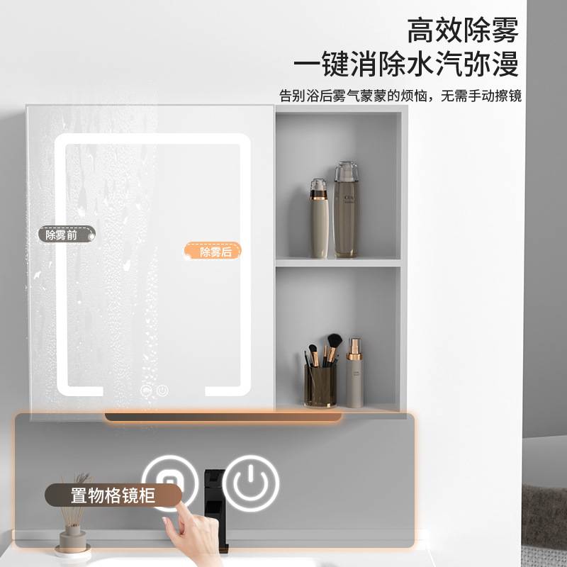 奶油风卫生间洗脸肤感一体盆蜂窝铝浴室柜洗漱洗手池台盆圆角组合