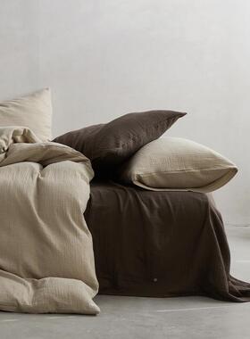 A类母婴级双层纱床上件套全棉四纯棉皱皱纱新款冬美拉秋德ss16610