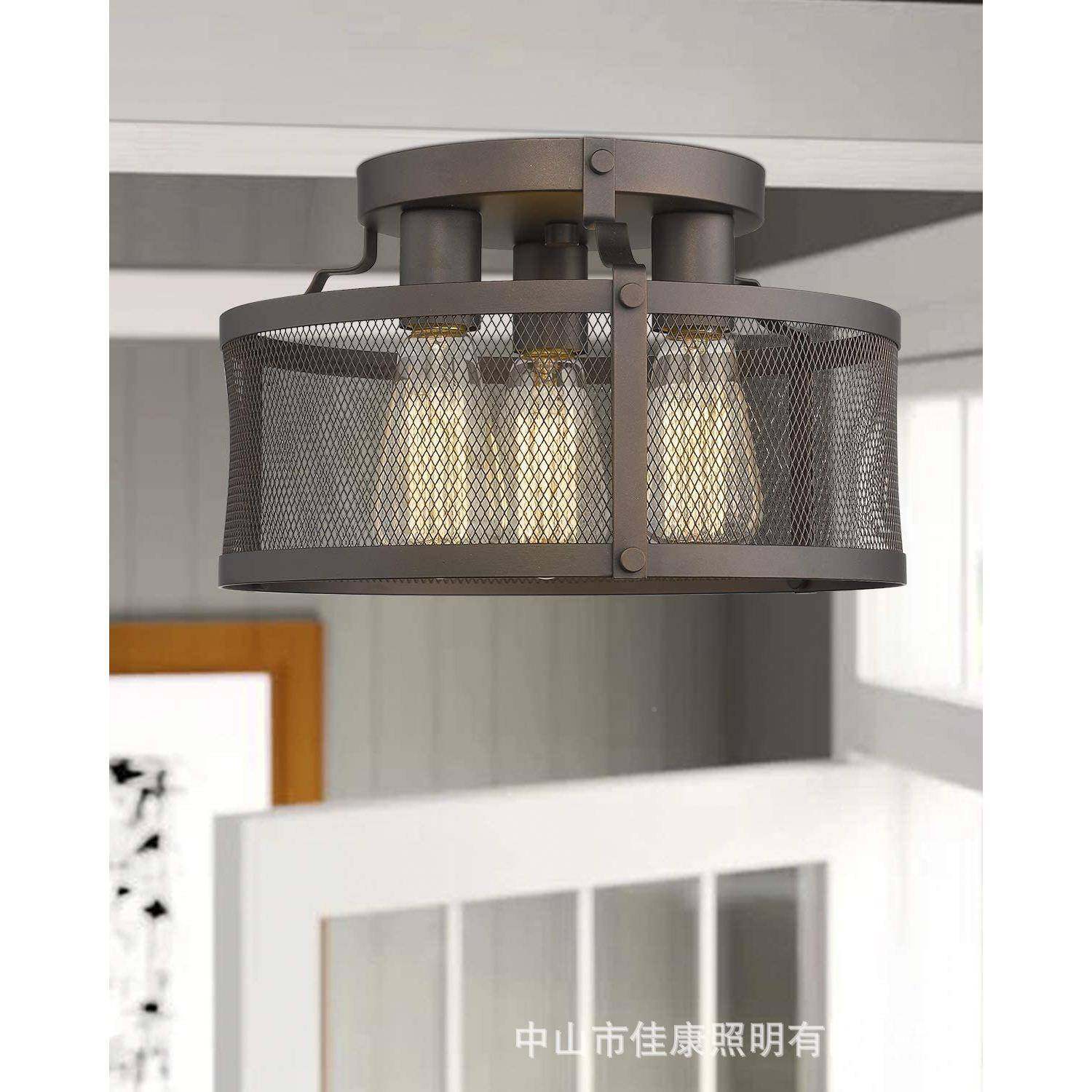 古工台式业风美铁艺吧创意50029名宿餐厅厨房圆形工业复风吸顶灯,家装灯饰光源,客厅吸顶灯,淘宝优惠券,粉丝福利购,淘宝优惠卷