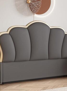 202WIE靠新款床5头软包背简现代落地超薄实木单买床约头板公主一